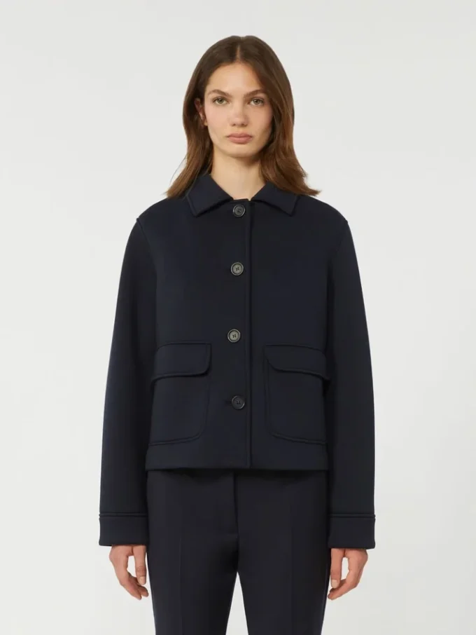 Technical jersey jacket, navy