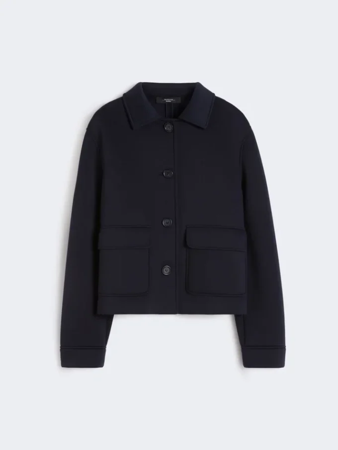 Technical jersey jacket, navy