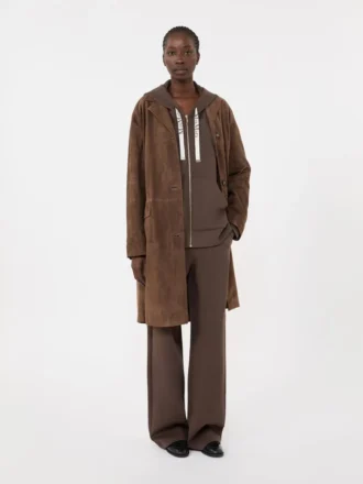 Technical jersey zip-up sweatshirt, chocolate Technical jersey zip-up sweatshirt, chocolate