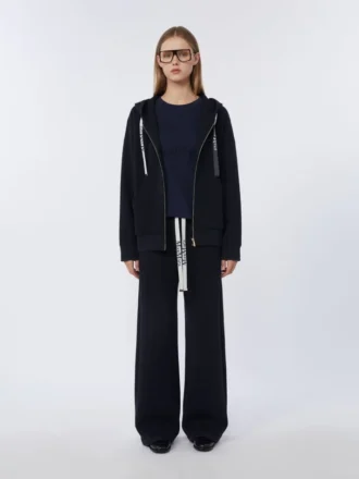 Technical jersey zip-up sweatshirt, ultramarine