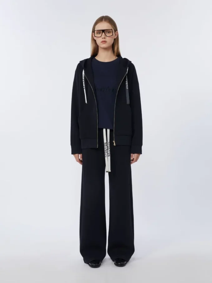 Technical jersey zip-up sweatshirt, ultramarine Technical jersey zip-up sweatshirt, ultramarine