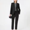 Viscose-blend canvas blazer, black Viscose-blend canvas blazer, black