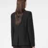 Viscose-blend canvas blazer, black Viscose-blend canvas blazer, black