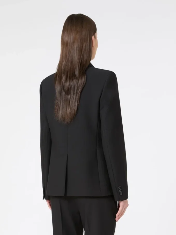 Viscose-blend canvas blazer, black Viscose-blend canvas blazer, black