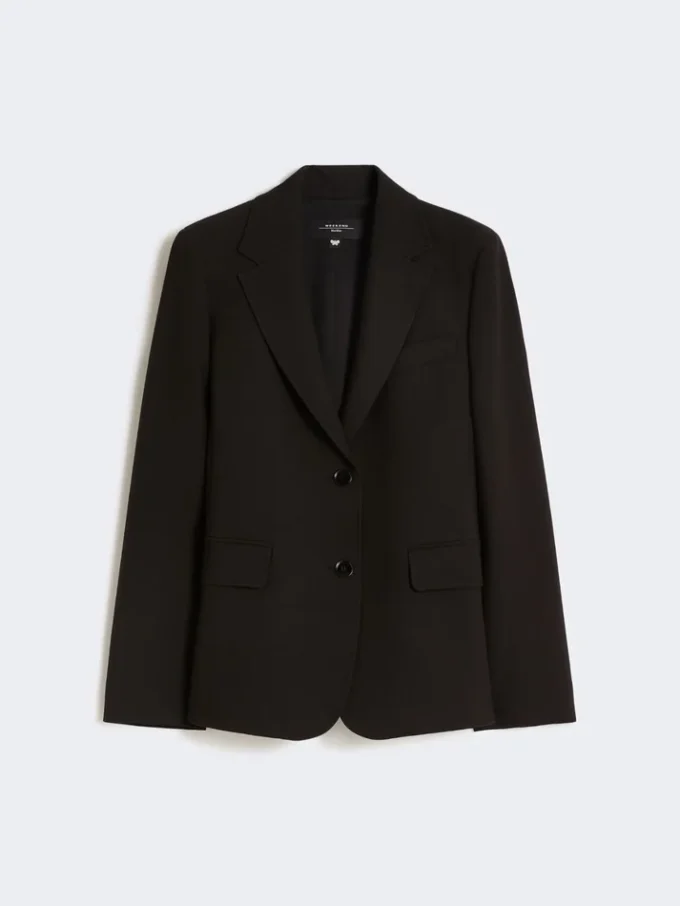 Viscose-blend canvas blazer, black Viscose-blend canvas blazer, black