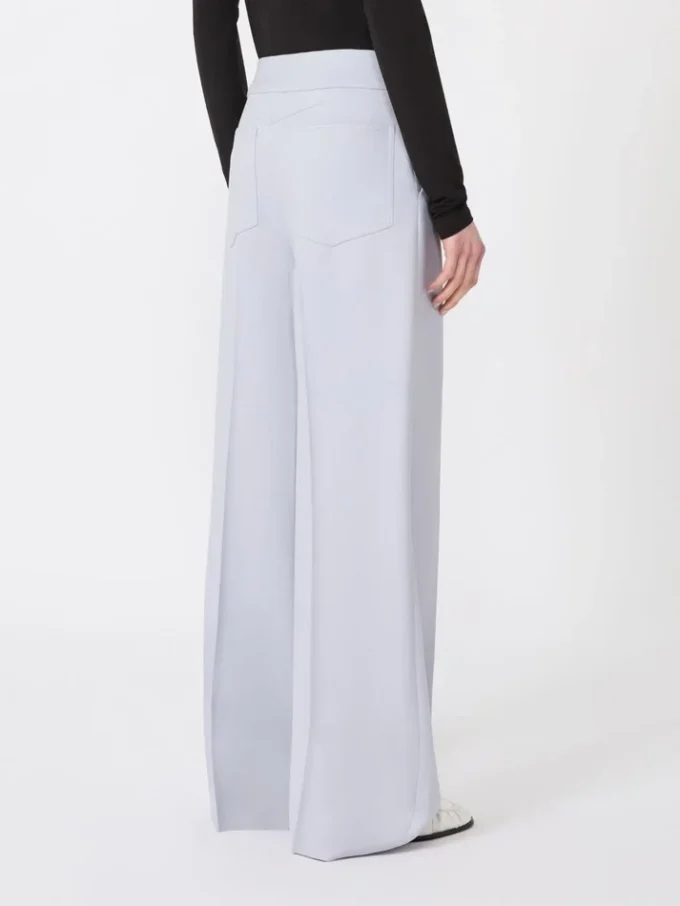 Viscose-blend gabardine yoke-detail trousers, medium grey