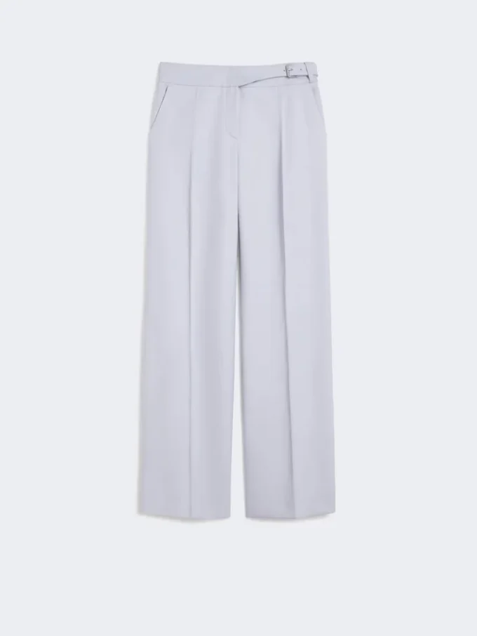 Viscose-blend gabardine yoke-detail trousers, medium grey