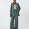 Viscose-blend yarn top, sage green Viscose-blend yarn top, sage green