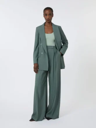 Viscose-blend yarn top, sage green