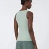 Viscose-blend yarn top, sage green Viscose-blend yarn top, sage green