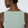 Viscose-blend yarn top, sage green Viscose-blend yarn top, sage green