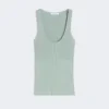Viscose-blend yarn top, sage green Viscose-blend yarn top, sage green
