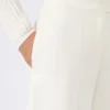 Viscose crepe jersey bermuda shorts, white