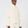 Viscose crepe yarn cardigan, ivory