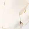 Viscose crepe yarn cardigan, ivory