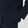 Viscose crepe yarn cardigan, ultramarine