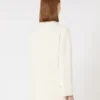 Viscose crepe yarn jumper, ivory