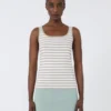Viscose crepe yarn sleeveless jumper, pink Viscose crepe yarn sleeveless jumper, pink