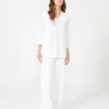 Viscose crepe yarn v-neck jumper, optical white Viscose crepe yarn v-neck jumper, optical white