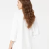 Viscose crepe yarn v-neck jumper, optical white Viscose crepe yarn v-neck jumper, optical white