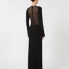 Viscose yarn dress, black