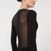 Viscose yarn dress, black