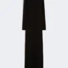 Viscose yarn dress, black