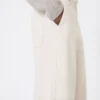 Washed cotton trousers, natural