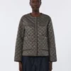 Water-repellent canvas padded jacket, dark grey