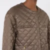 Water-repellent canvas padded jacket, hazelnut brown