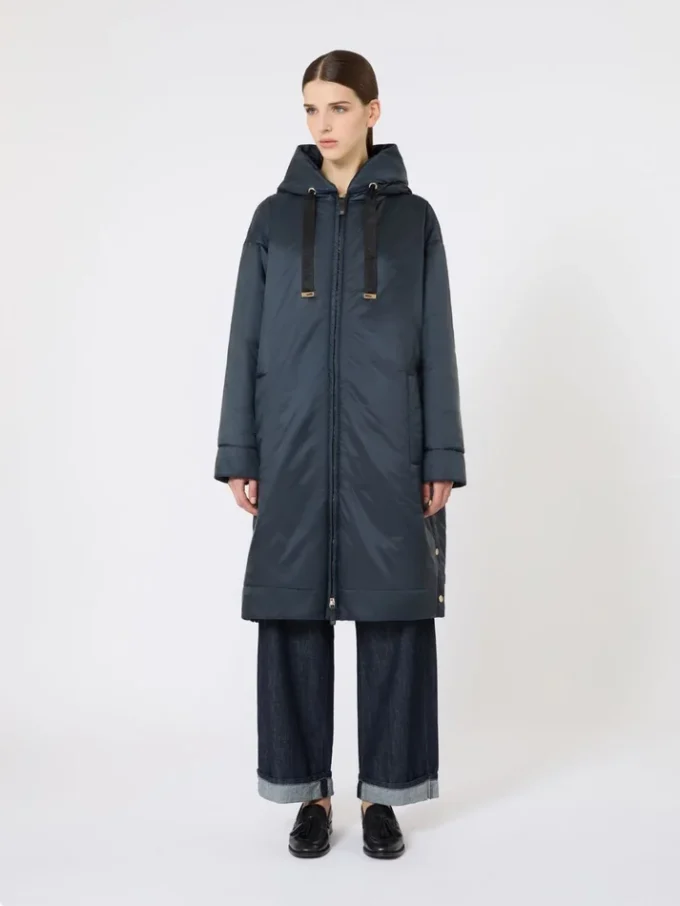 Water-repellent canvas padded parka, midnightblue Water-repellent canvas padded parka, midnightblue