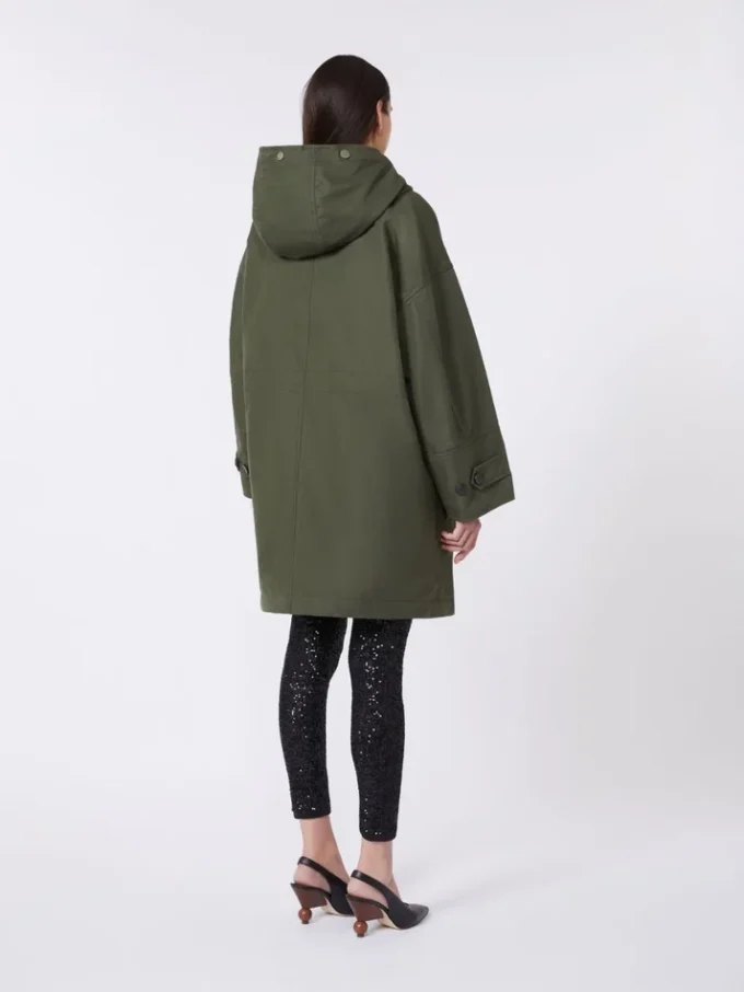 Water-repellent canvas parka, kaki Water-repellent canvas parka, kaki