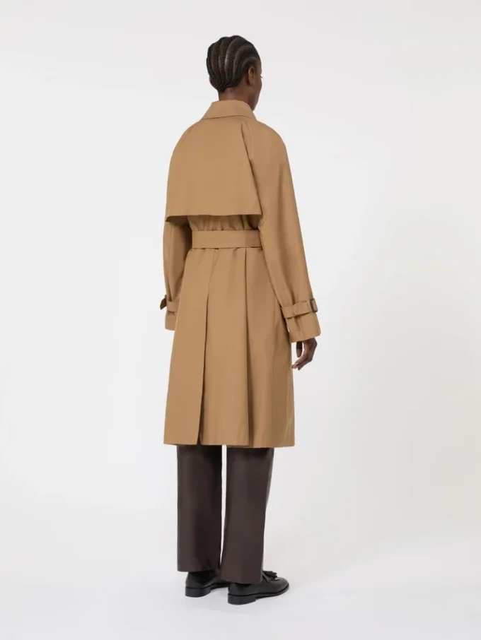 Water-repellent cotton-blend trench coat, brown Water-repellent cotton-blend trench coat, brown