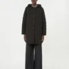 Water-repellent fabric padded parka, black Water-repellent fabric padded parka, black
