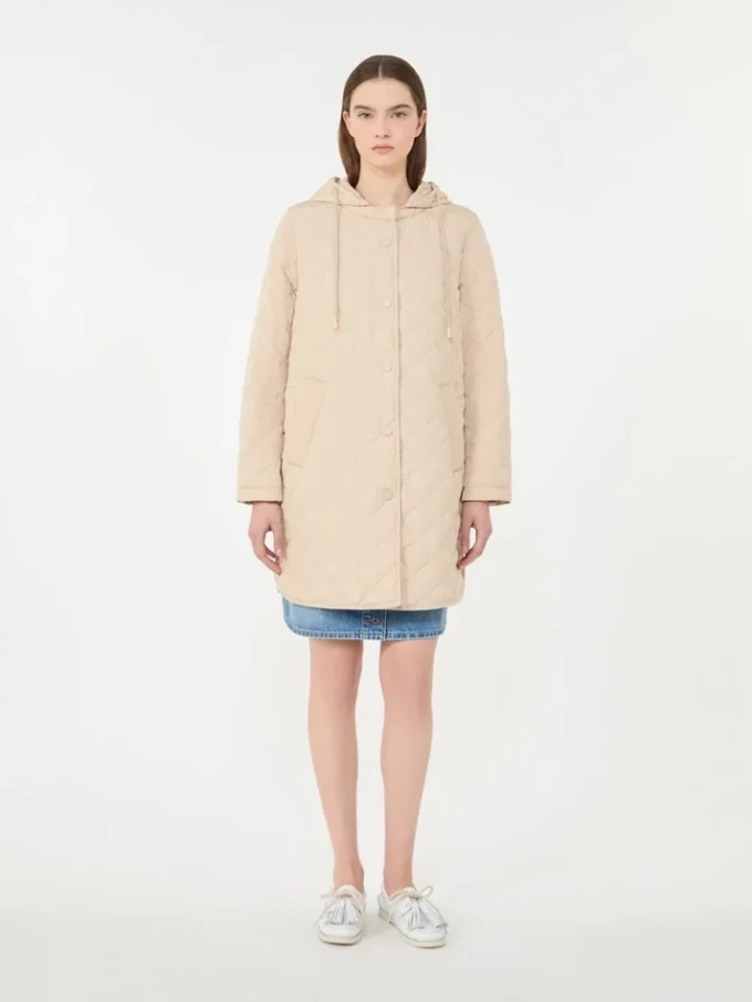 Water-repellent fabric padded parka, sand Water-repellent fabric padded parka, sand