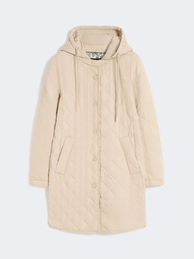 Water-repellent fabric padded parka, sand Water-repellent fabric padded parka, sand