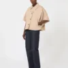 Water-repellent gabardine cape, albino Water-repellent gabardine cape, albino