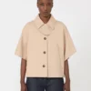 Water-repellent gabardine cape, albino Water-repellent gabardine cape, albino