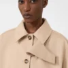 Water-repellent gabardine cape, albino Water-repellent gabardine cape, albino