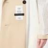 Water-repellent gabardine trench coat with print, plum Water-repellent gabardine trench coat with print, plum
