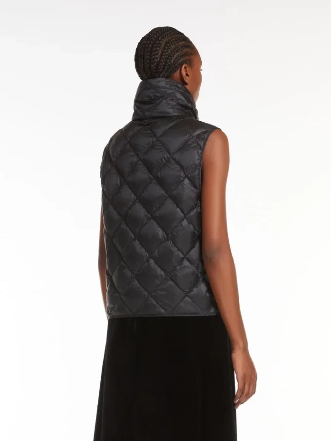 Water-repellent nylon canvas gilet, black Water-repellent nylon canvas gilet, black