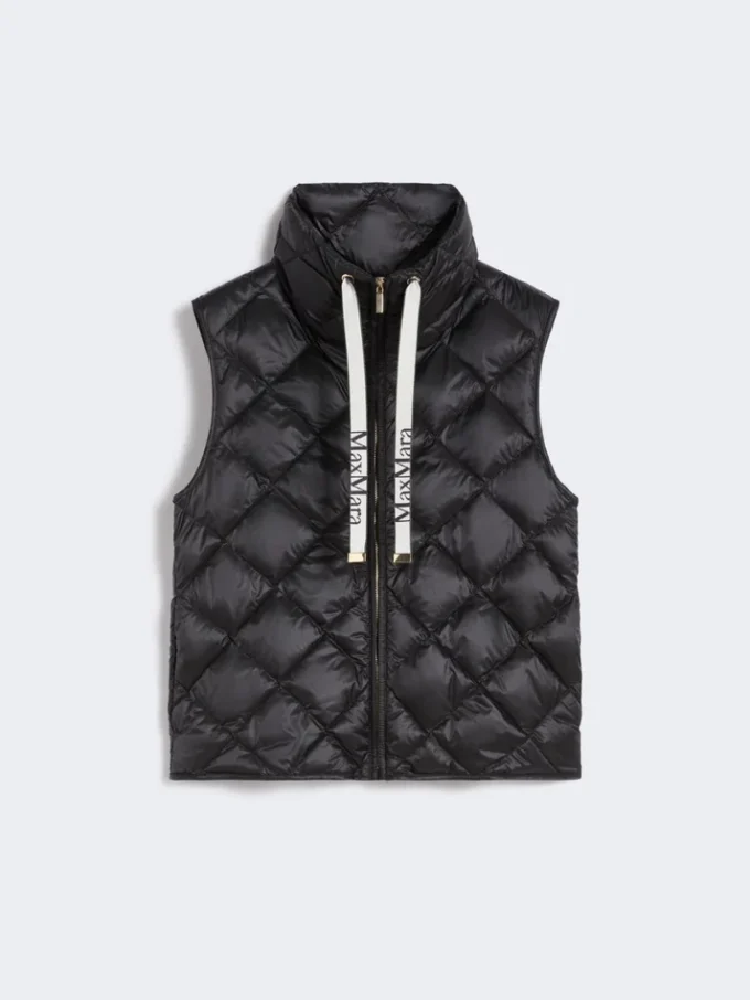 Water-repellent nylon canvas gilet, black Water-repellent nylon canvas gilet, black