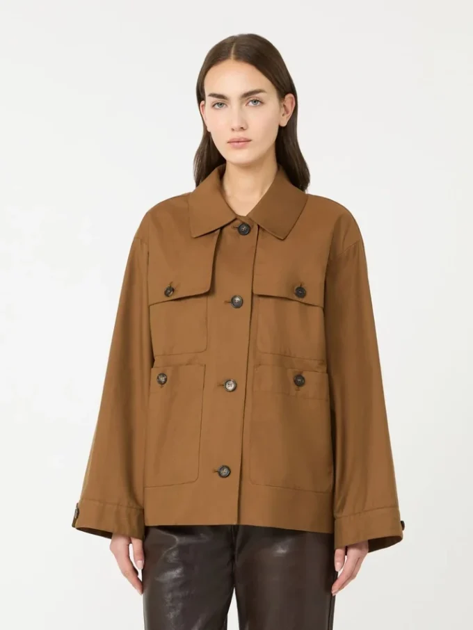 Water-repellent twill jacket, tobacco Water-repellent twill jacket, tobacco