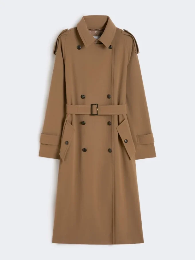 Water-repellent wool gabardine trench coat, brown Water-repellent wool gabardine trench coat, brown