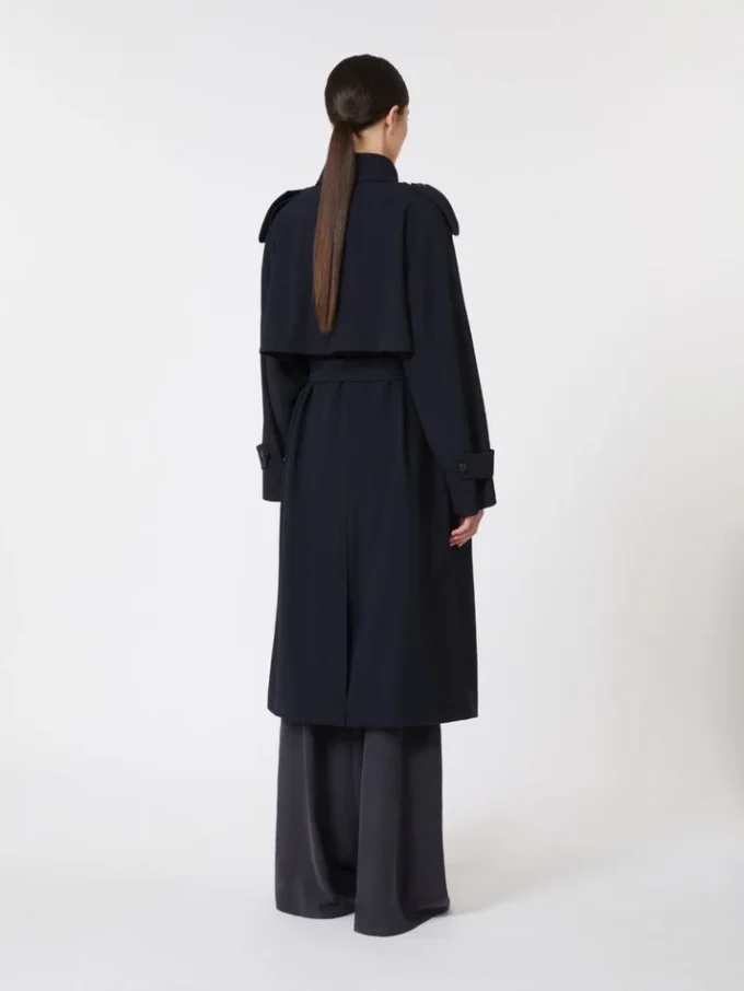 Water-repellent wool gabardine trench coat, ultramarine Water-repellent wool gabardine trench coat, ultramarine