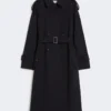 Water-repellent wool gabardine trench coat, ultramarine Water-repellent wool gabardine trench coat, ultramarine