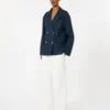 Wide-fit cotton and linen trousers, white Wide-fit cotton and linen trousers, white