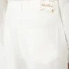 Wide-fit cotton and linen trousers, white Wide-fit cotton and linen trousers, white