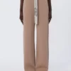 Wide-fit jersey trousers, pink