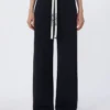Wide-fit jersey trousers, ultramarine